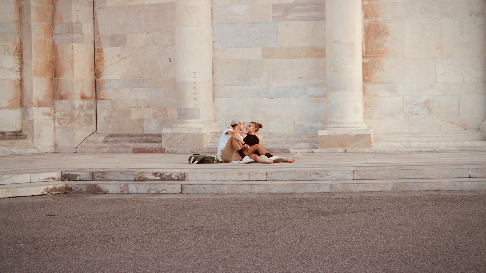 couple sitting together comfortably