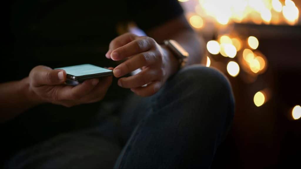 A man holding a phone