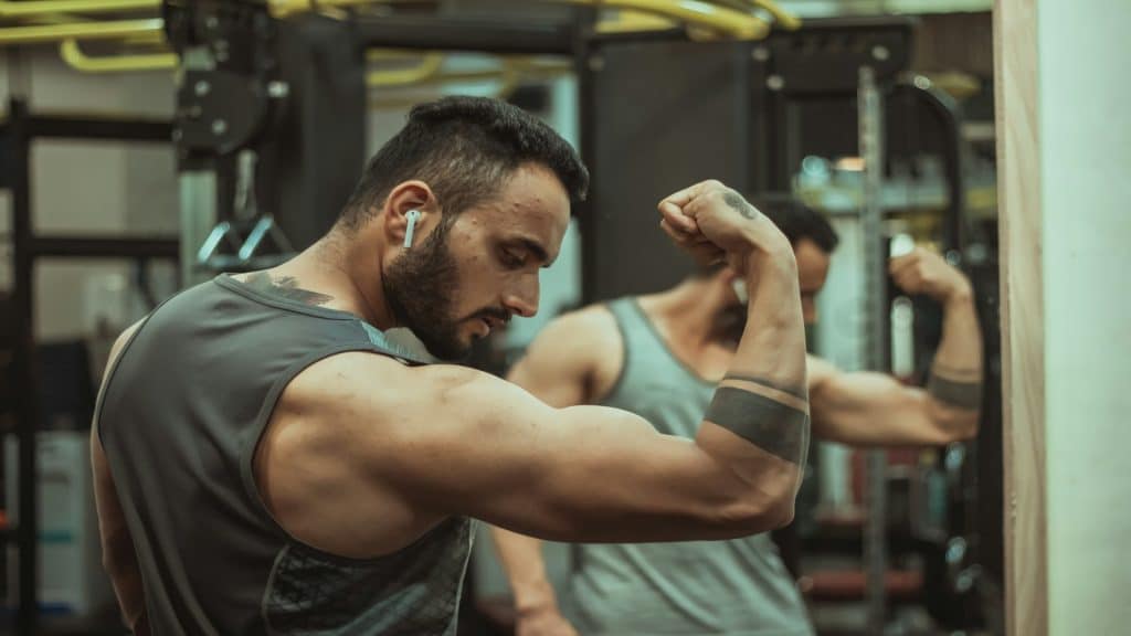 man improving himself