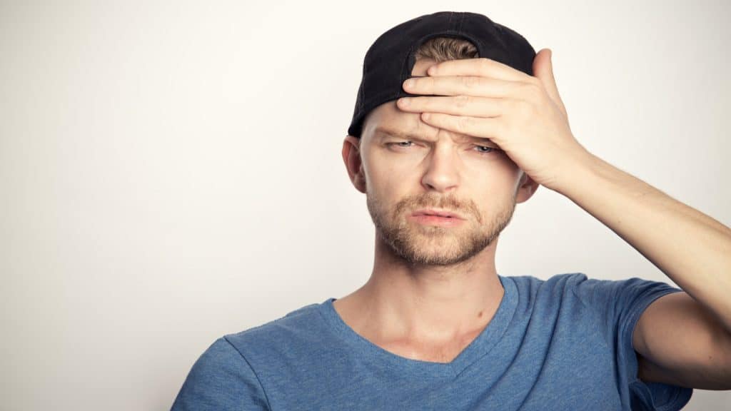 man looking frustrated