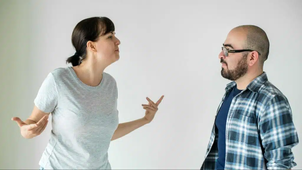 A man not listening to a woman