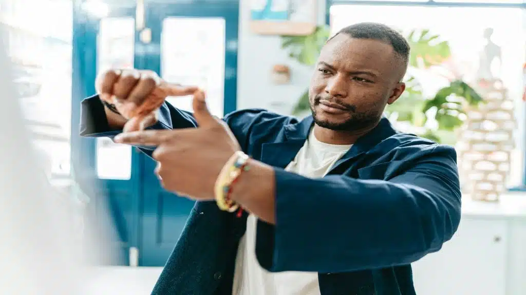 man showing steady behavior over time