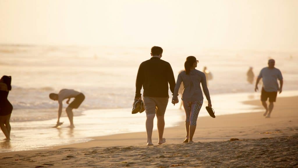 couple walking side by side