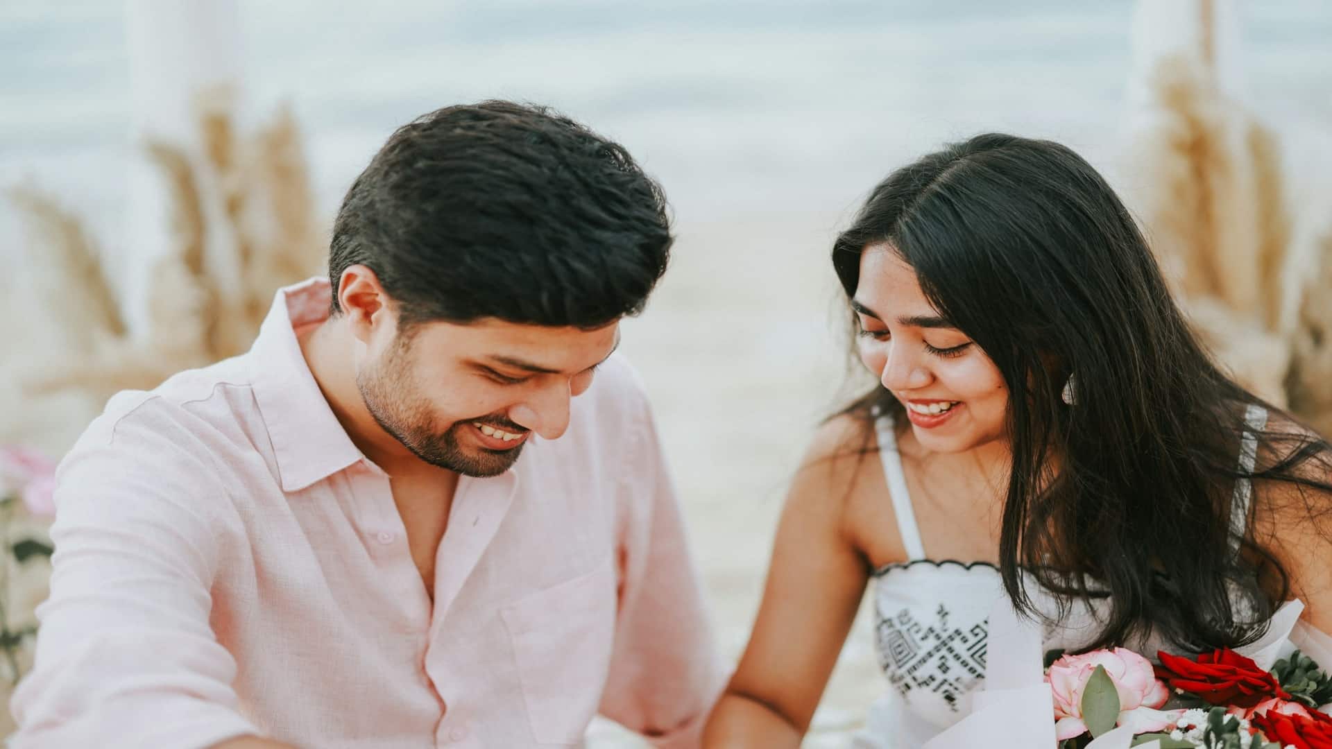 couple smiling together