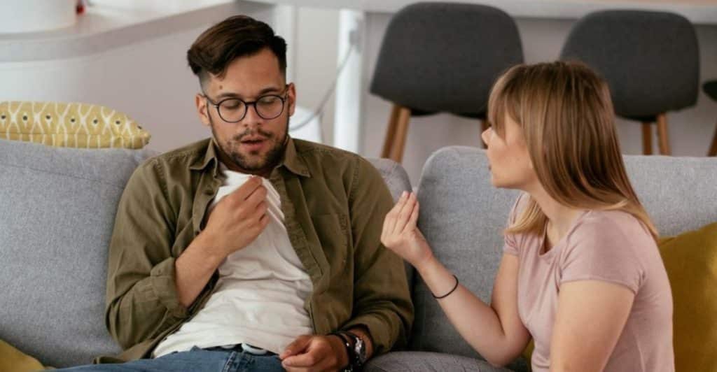 couple tense conversation