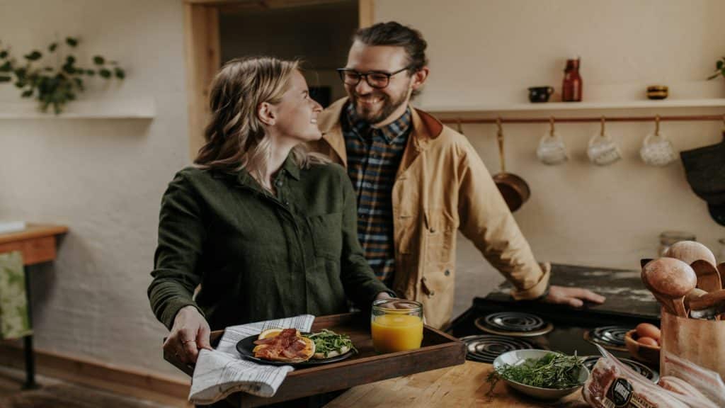 couple having breakfast together