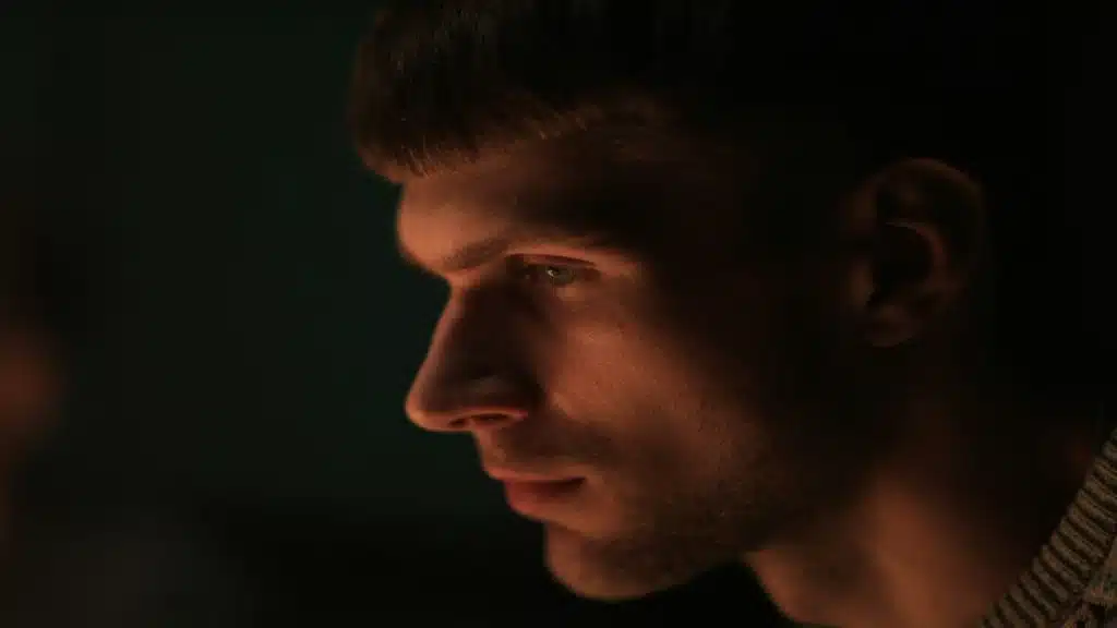 man observing quietly