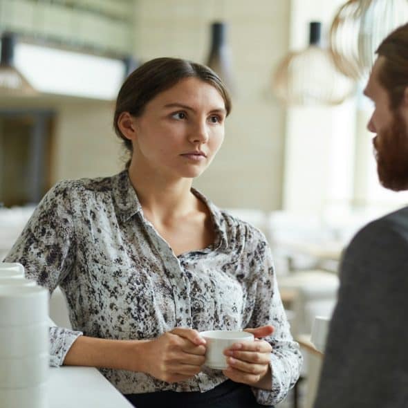 couple having serious conversation