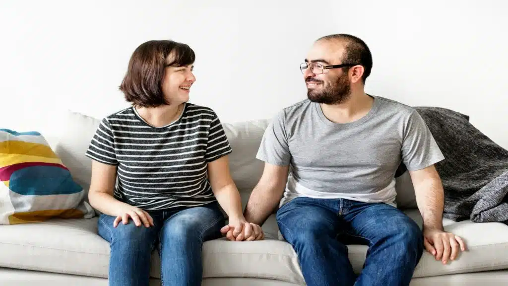 couple talking openly