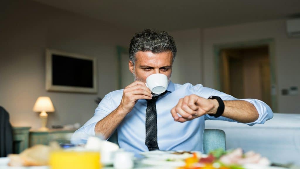 man making time only occasionally