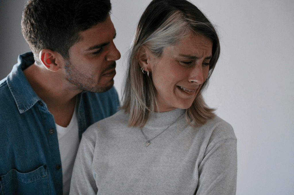 Woman crying