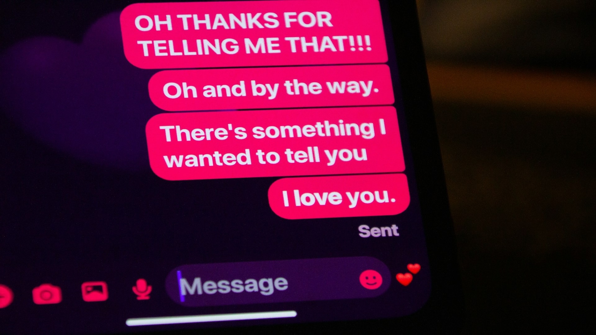 phone screen showing conversation ending