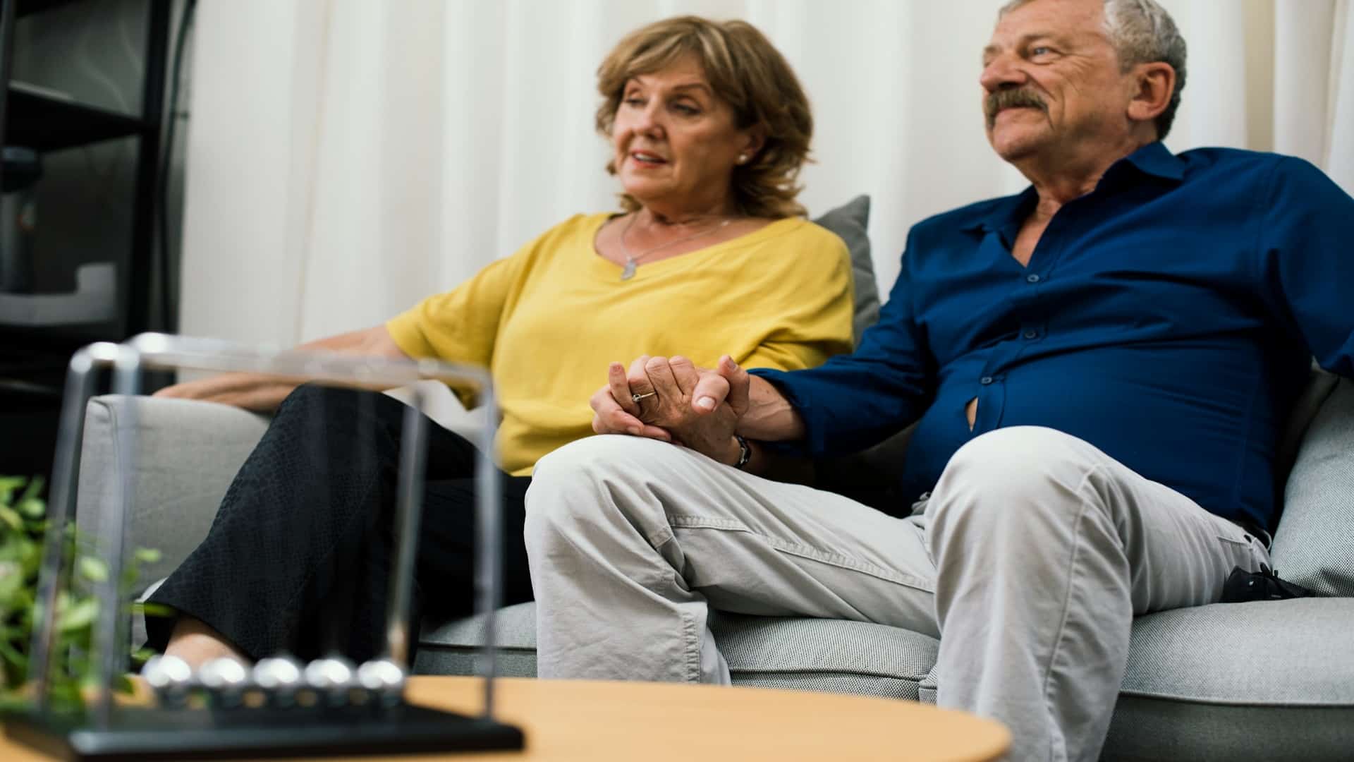 couple sitting calmly after discussion