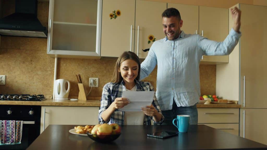 couple celebrating achievement
