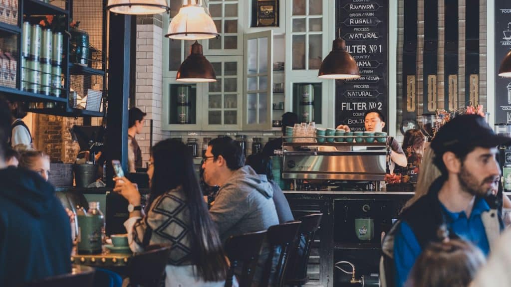 An inner look at a coffee shop.