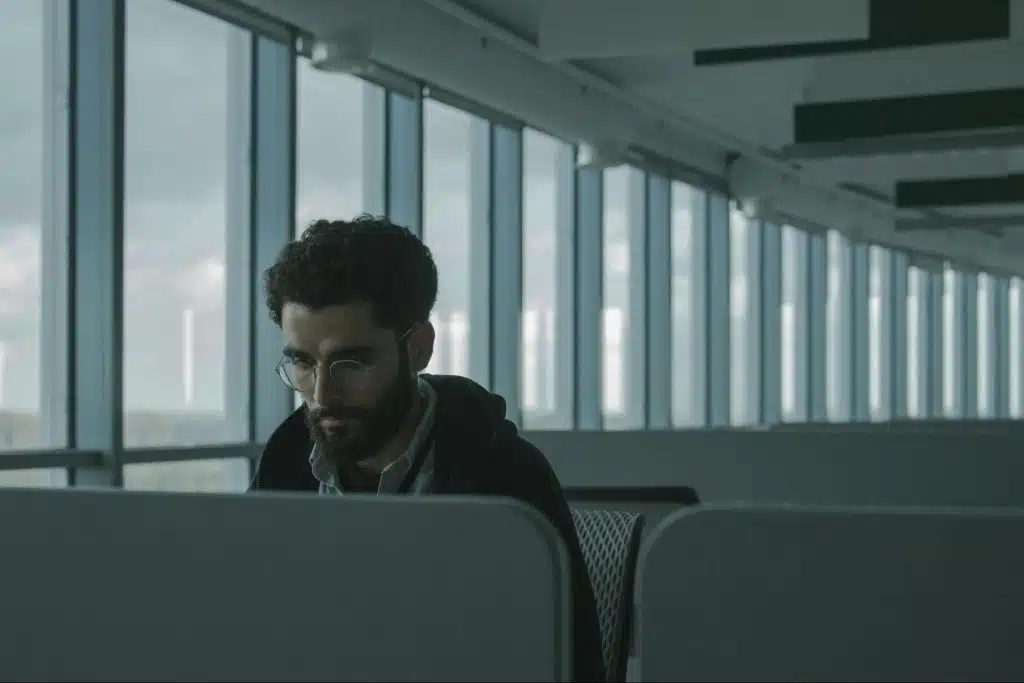 A man sitting and thinking
