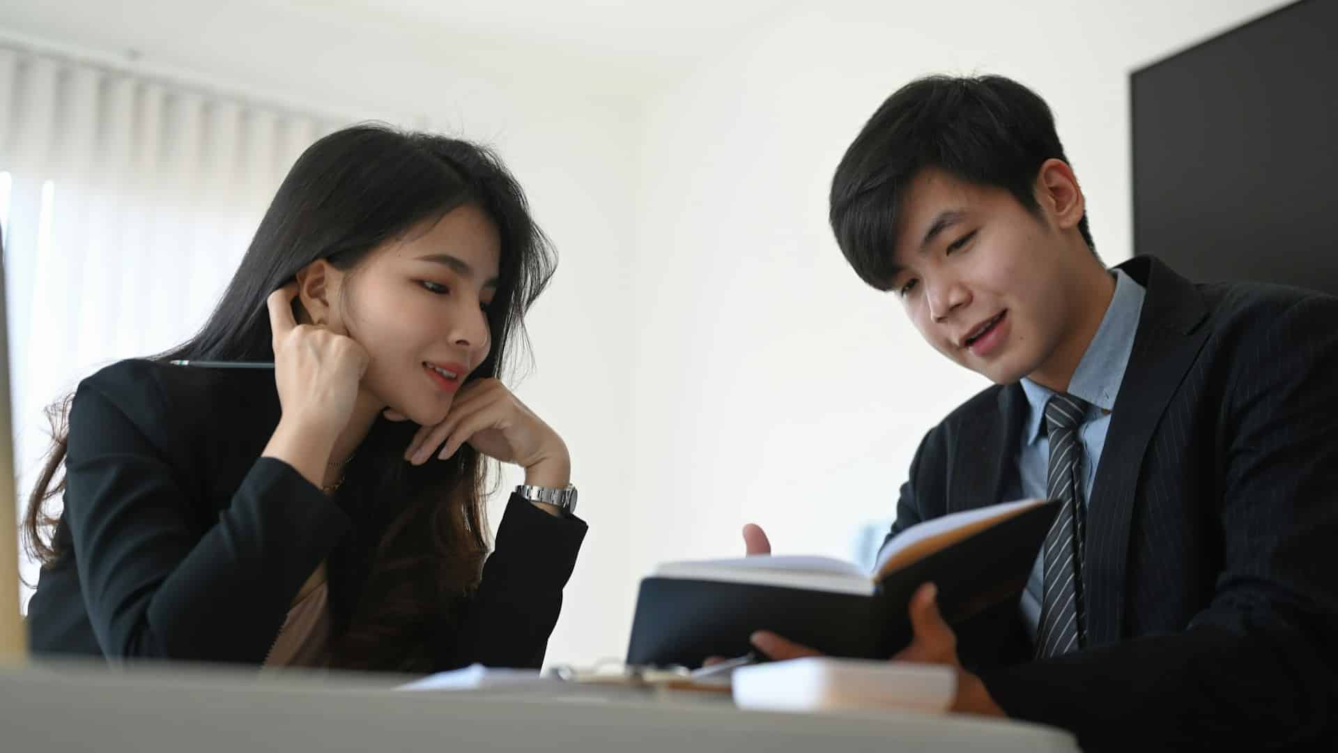 couple reviewing plans together