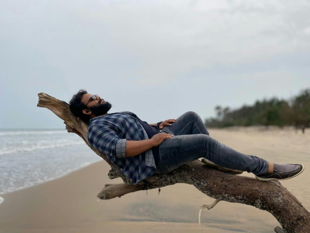 man resting peacefully