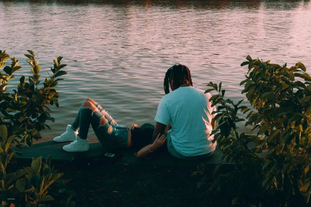 couple relaxed evening