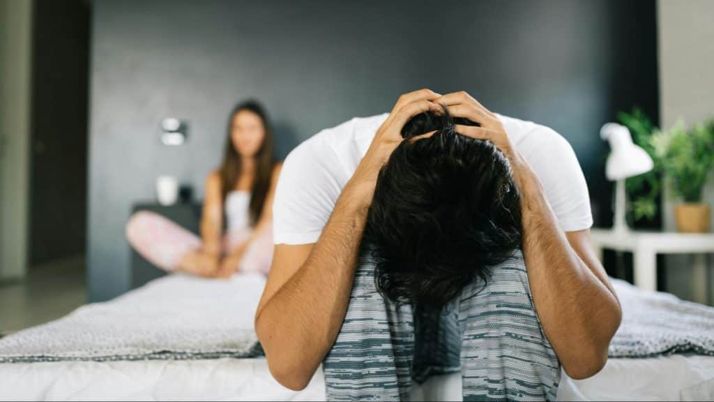 A man looking frustrated