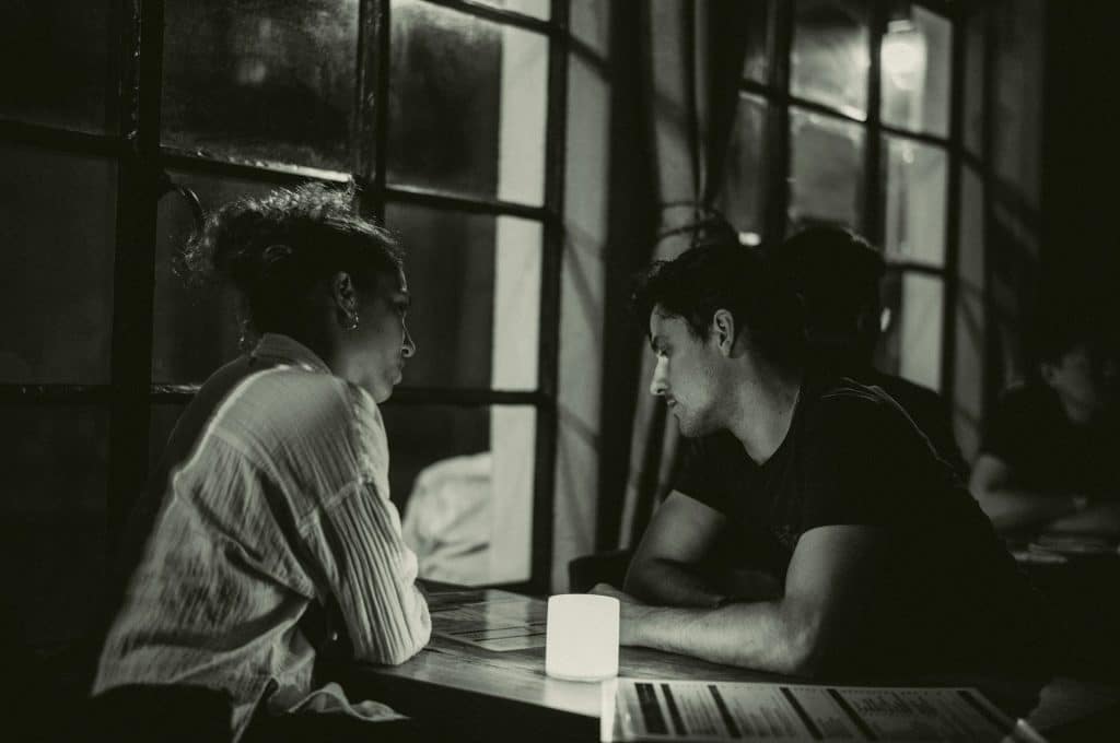 couple quiet conversation