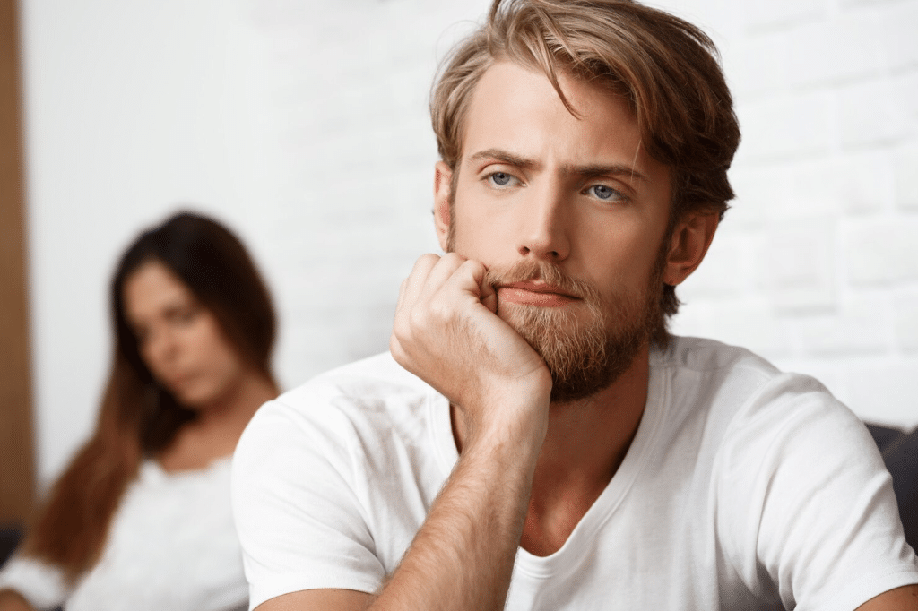 A man not talking to woman