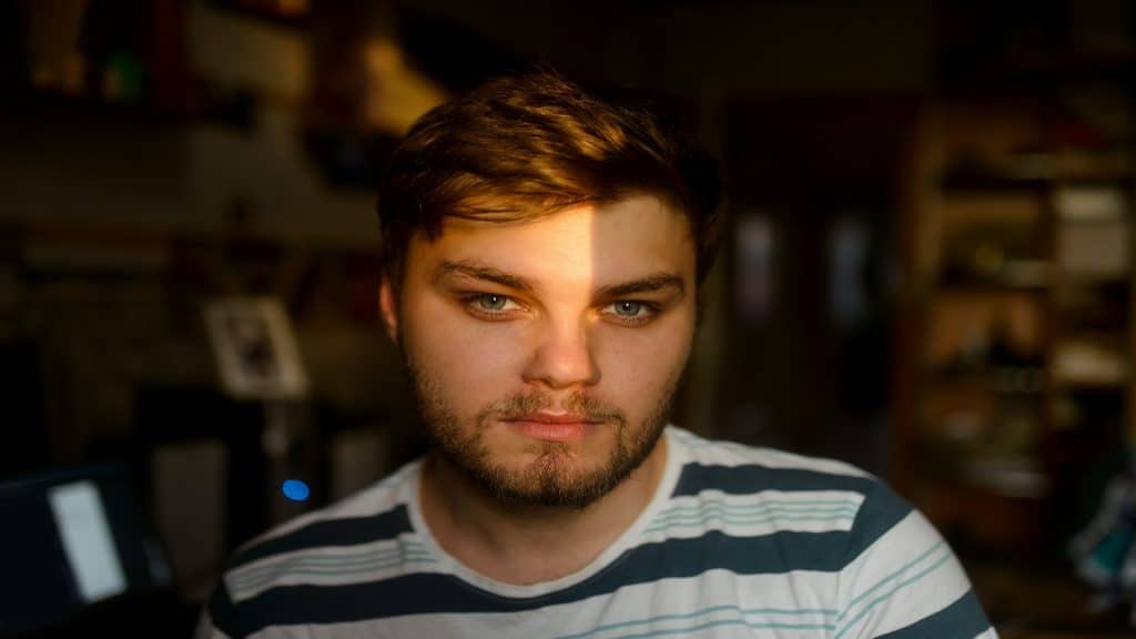 man acting differently