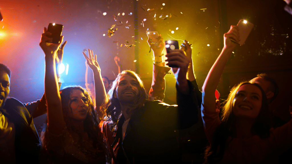 A man at a rave