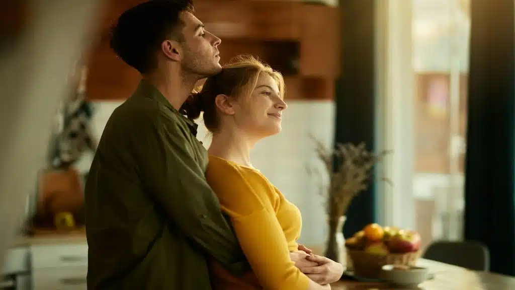 couple looking ahead together
