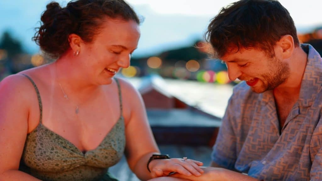 couple sharing steady moments together