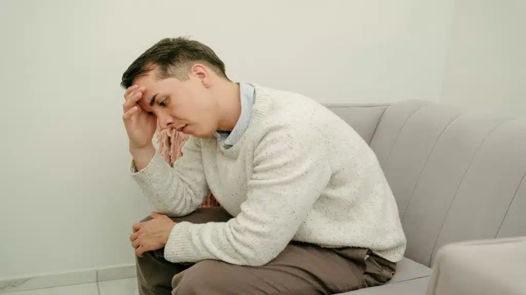 man feeling pressure from others