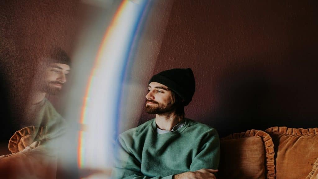 man reflecting on consistency of feelings