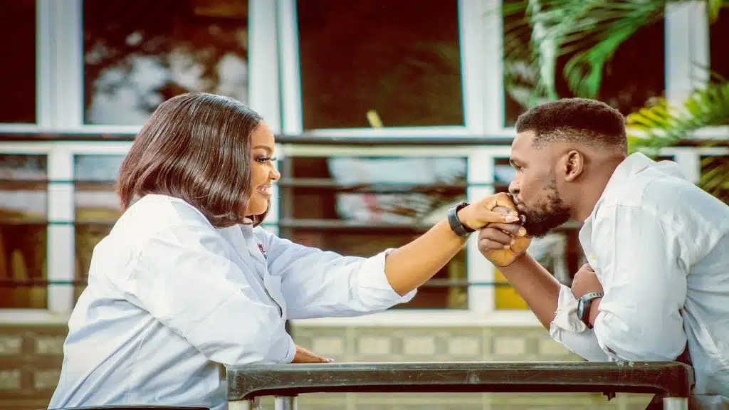 couple showing mutual trust