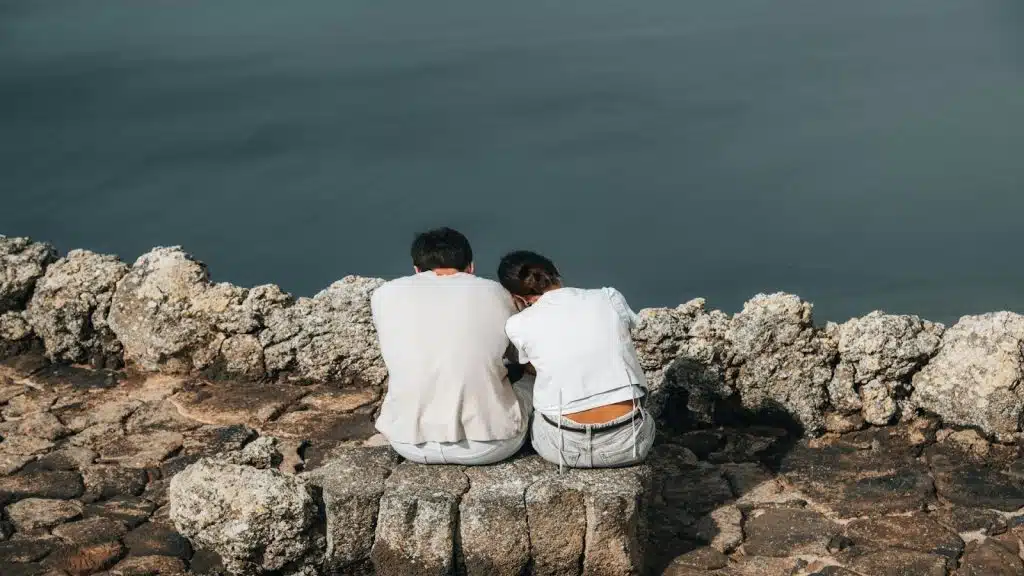 couple sitting calmly together