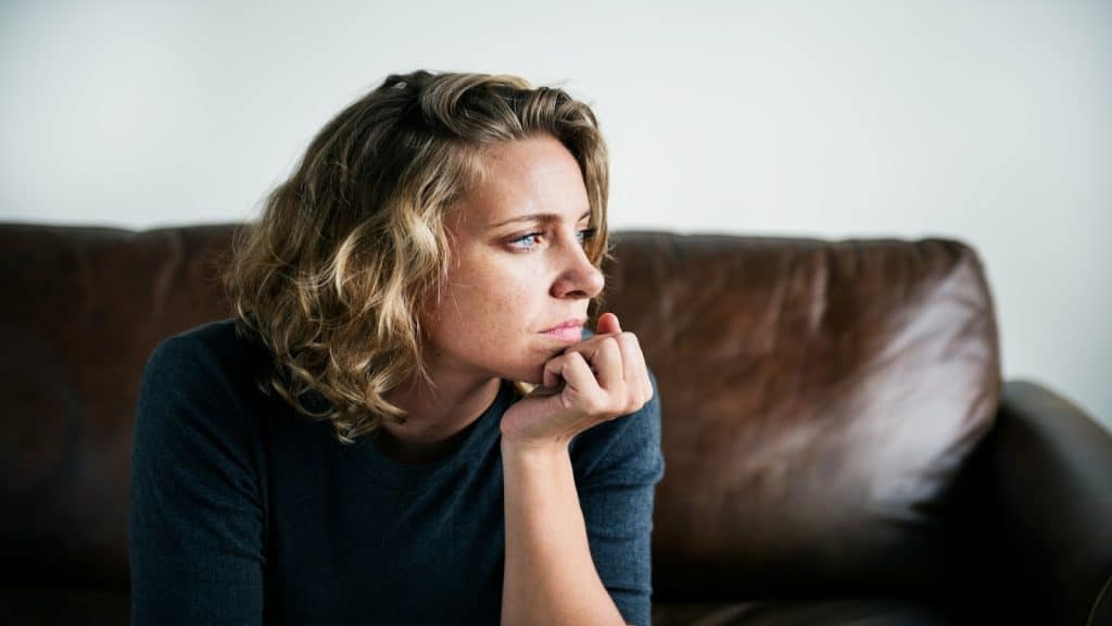 person thinking quietly