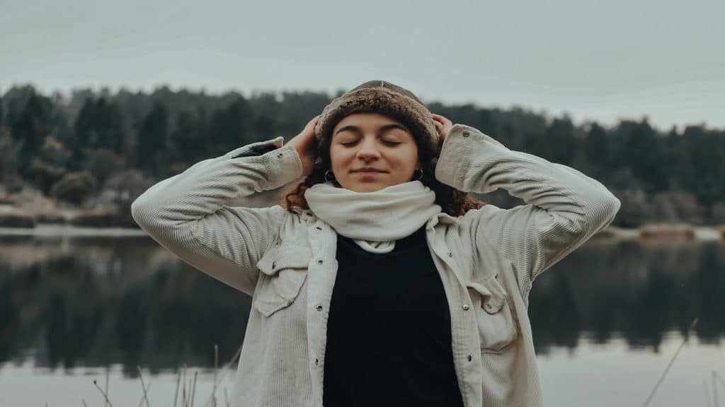 person feeling calm and secure