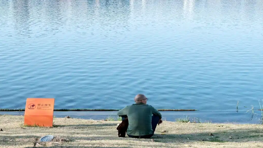 person reflecting quietly
