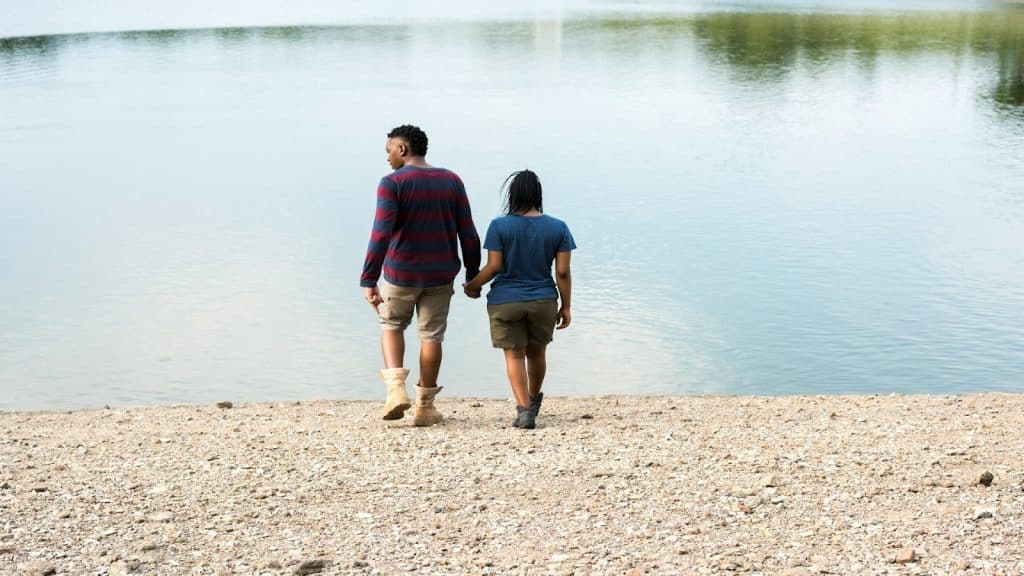 couple walking forward together