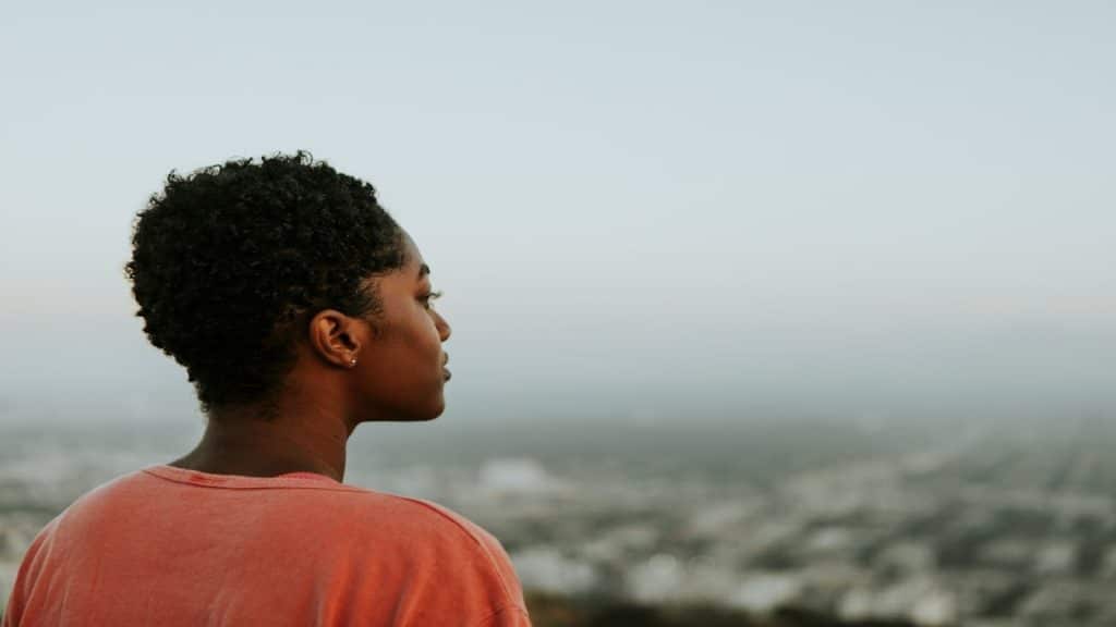 person looking thoughtful and distant