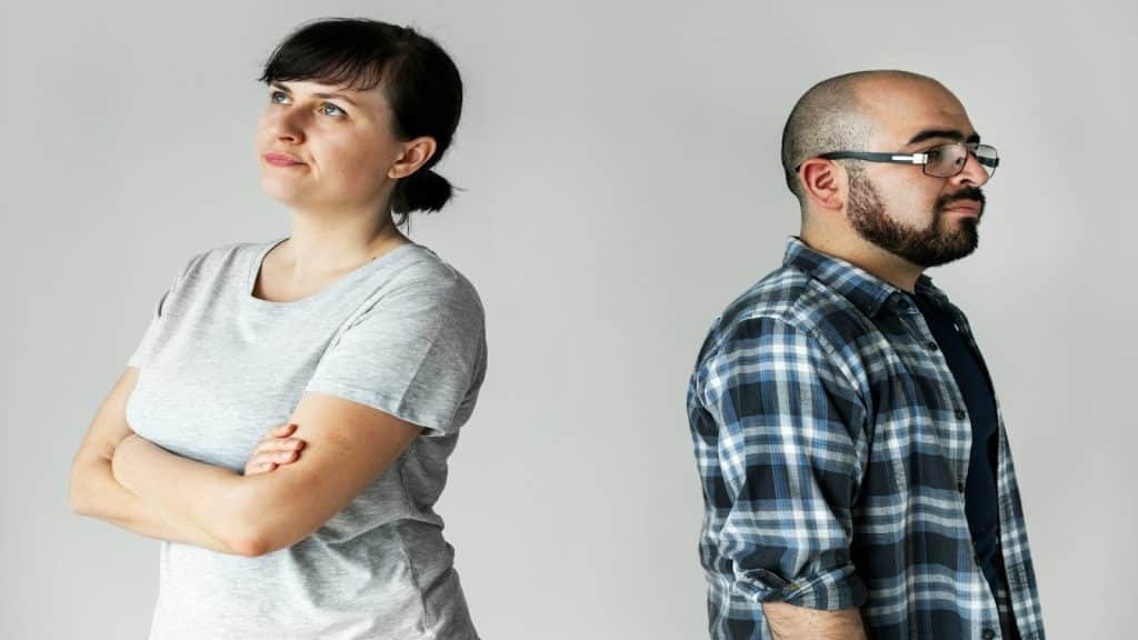 two people at different emotional stages