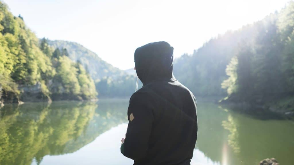 person reflecting with uncertainty