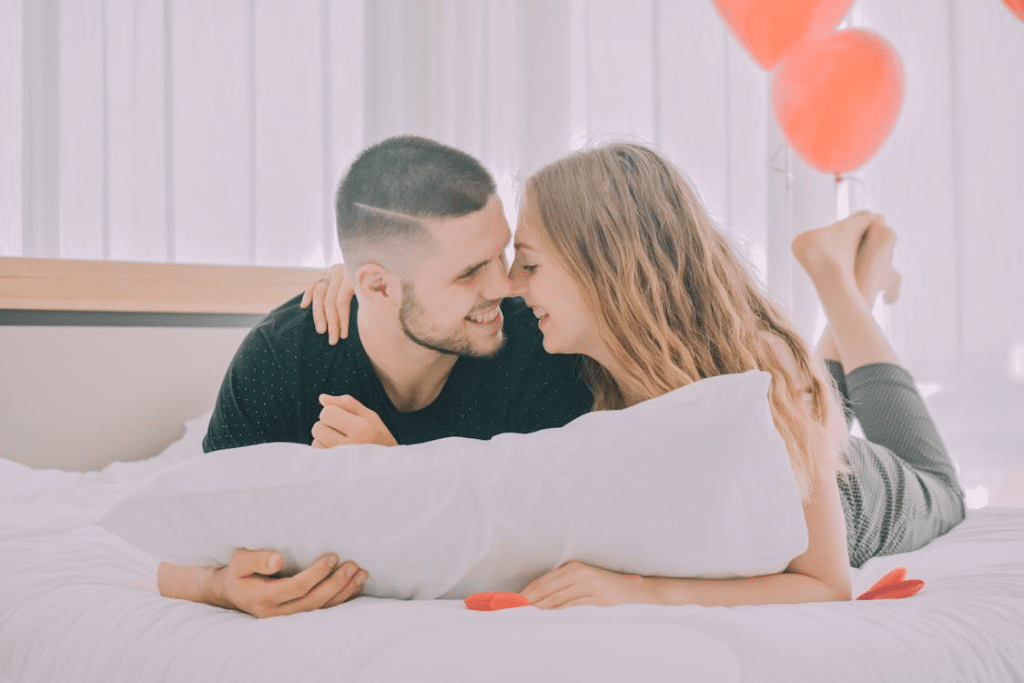 A couple being intimate