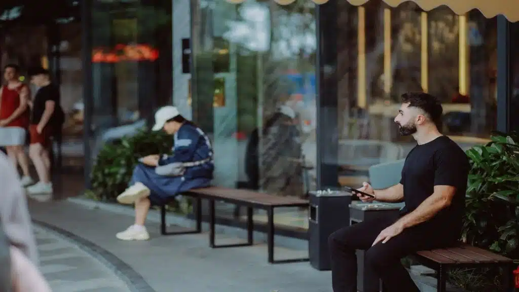 person waiting and thinking