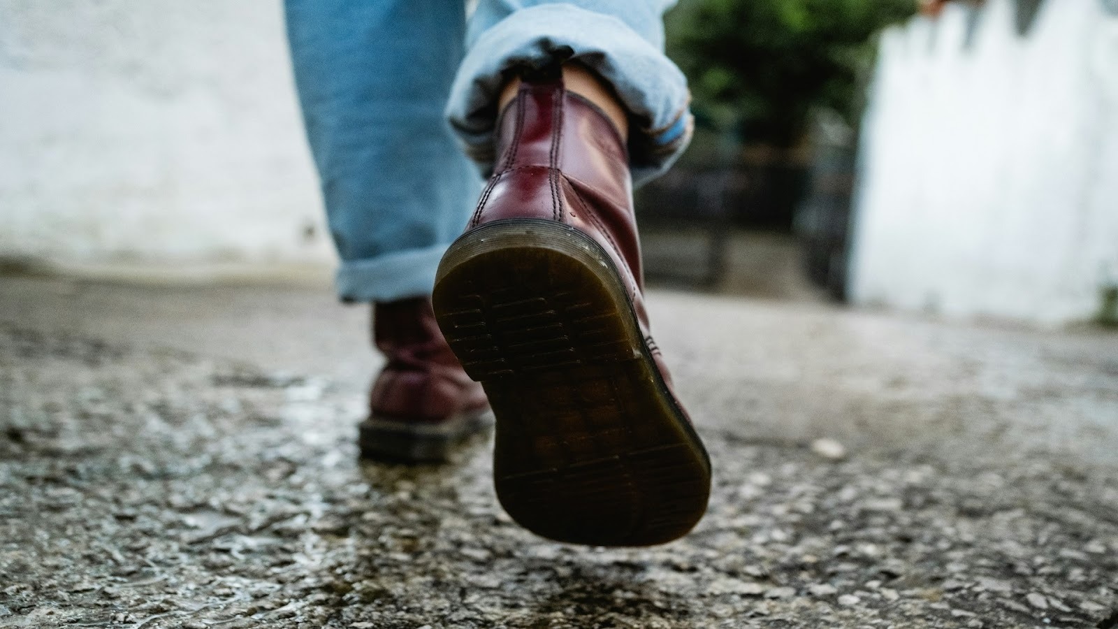person taking a step forward