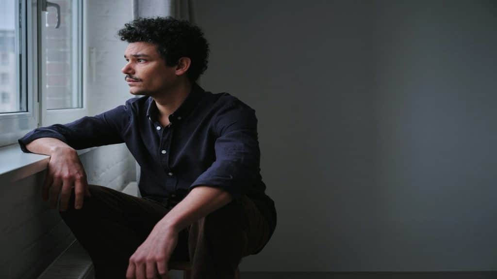 man observing emotional behavior