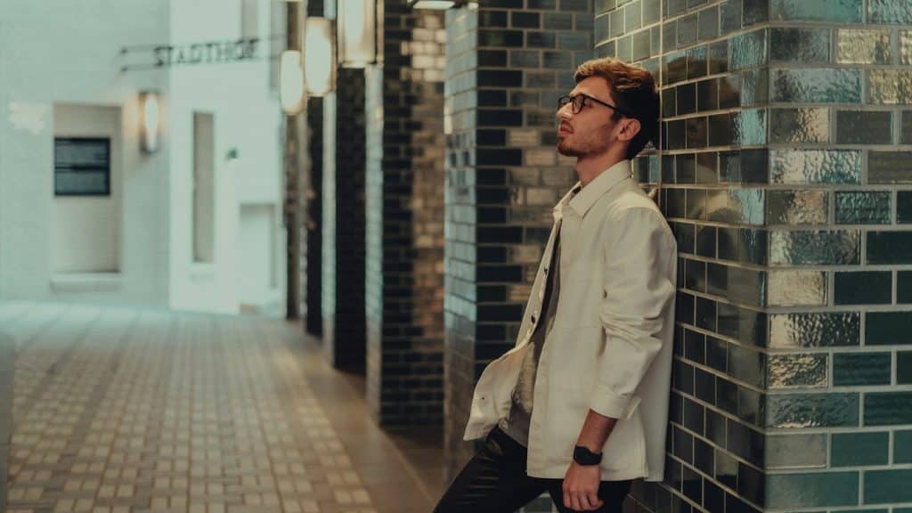 man reflecting over time