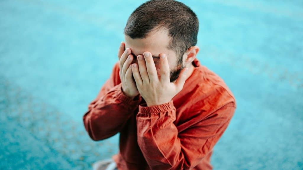 man feeling stuck