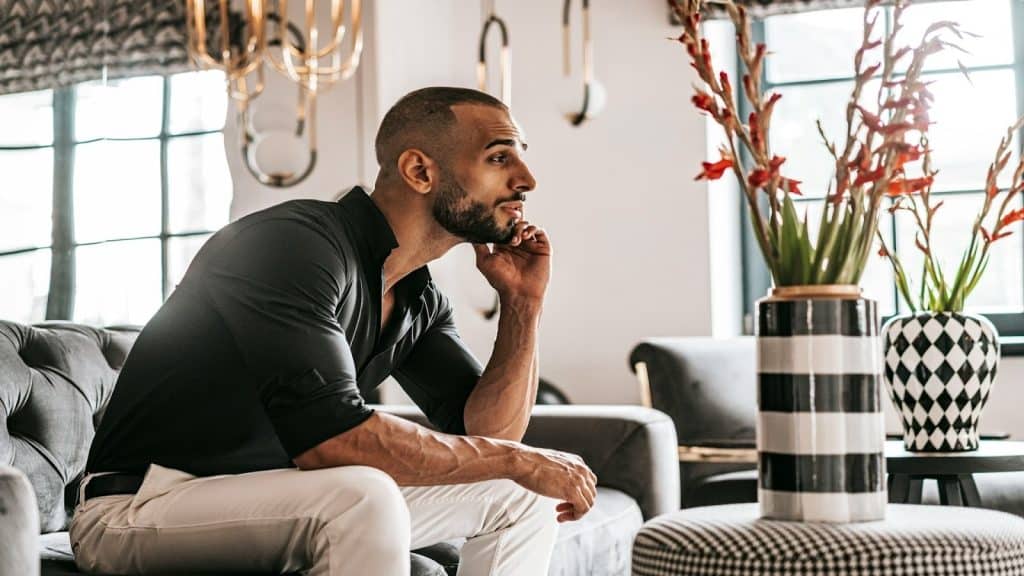 man thinking about compatibility