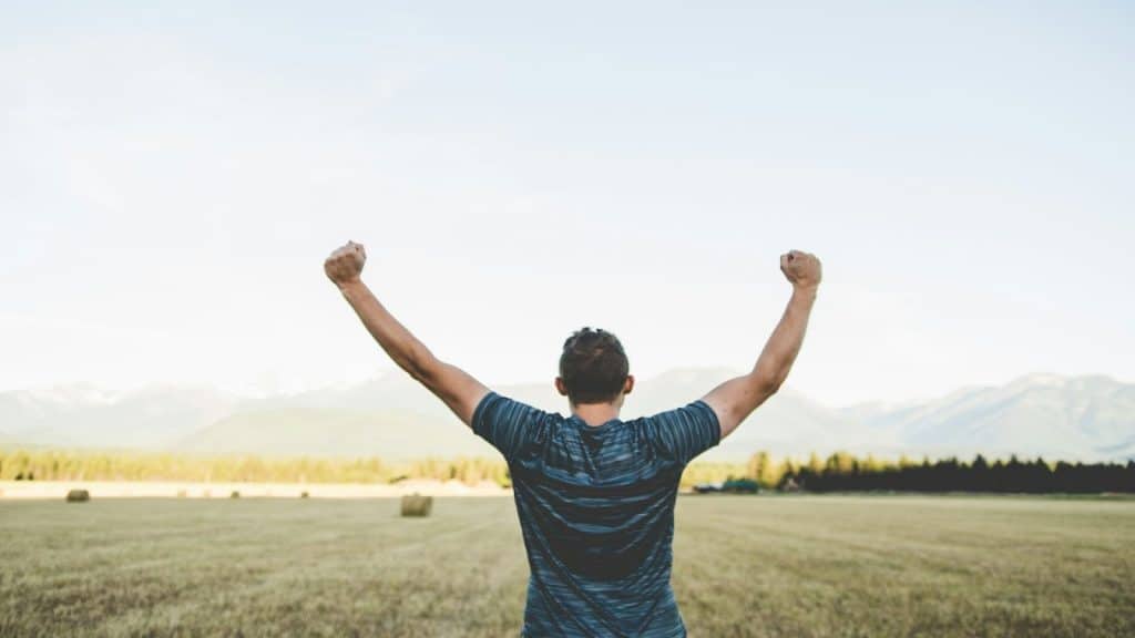 person giving off positive energy