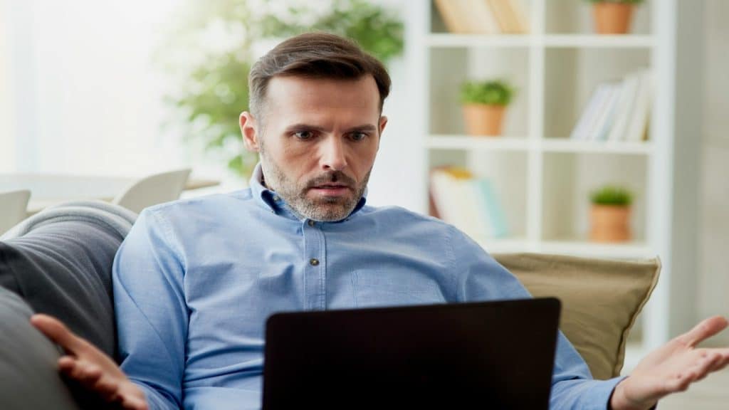 man evaluating situation subtly
